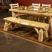 Cedar Lake Half Log Bench