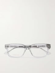 Square-Frame Recycled-Acetate Optical Glasses - gray - One Size