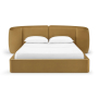 Polaire Modern Oversized Padded Upholstered Curved Wingback Bed