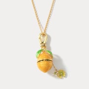 Lemon Locket Pendant Necklace