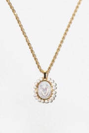Love Stoned Pearl Necklace