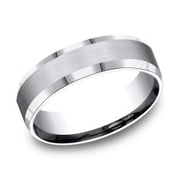 Cobalt Satin Finish Bevel Edge Comfort Fit Band 6mm
