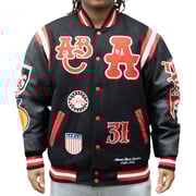 A.B.C BLACK  VARSITY JACKET (BLACK)