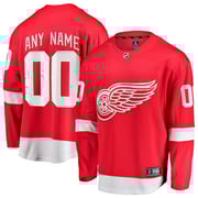 Men's Detroit Red Wings Fanatics Branded Red Home Breakaway Custom Jersey