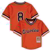 Preschool & Toddler Baltimore Orioles Cal Ripken Jr. Mitchell & Ness Orange Cooperstown Collection Mesh Batting Practice Jersey