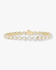 She's an Icon Tennis Bracelet - Gold|White Diamondettes