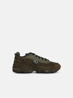 '1000' GREEN LEATHER BLEND SNEAKERS