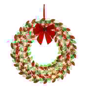 30 in. Retro C9 Bulb Wreath - Red and Green