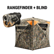 Vis360 See Through Silent 4 Full Panels Hunting Blind and  Camo Deer Hunting Rangefinder Bundle