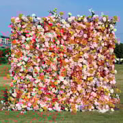 Colorful Artificial Wedding Flower Wall Backdrop For Event Wedding&Birthday Decoration