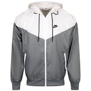 Hooded Windrunner Jacket Smoke Gray/White/Black