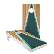 Teak & Teal Triangle Versatex All-Weather Cornhole Boards