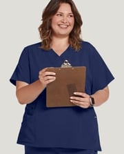 Women's V-Neck Crossover Scrub Top