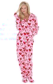 Women's Hoodie-Footie Sweetheart Snuggle Fleece