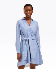 Layla Shirtdress in Blue Stripe