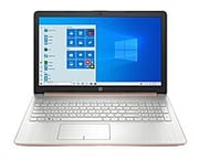 HP 15-DA0020DS 1X0J9UA 15.6-inch Touchscreen Laptop - Pentium Gold 5405U 2.3 GHz - 8 GB DDR4 - 256 GB Solid State Drive - Windows 10 home - Rose Gold/ Natural Silver