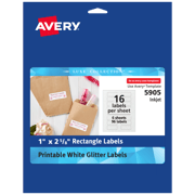 Glitter Stickers, 1" x 2-5/8", 96 Total 5905 | Avery.com