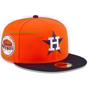 Men's Houston Astros New Era x Diet Starts Monday Orange/Navy Wrigley Field 100th Anniversary Main Collection 59FIFTY Fitted Hat