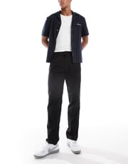 Jack & Jones relaxed fit linen pants in black