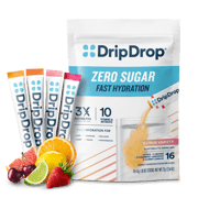 DripDrop Zero Sugar Citrus Variety Pack Electrolyte Powder, 8 oz sticks, 16 count