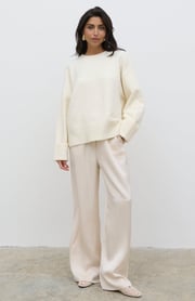 Camille Oversized Borg Jumper - Cream