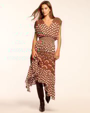 Elie V-Neck Smocked Midi Dress