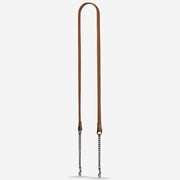 Leather Strap With Chain - Camel