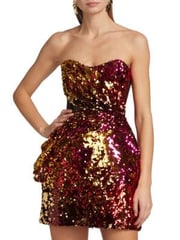 Strapless Sequin Bustier Mini Dress