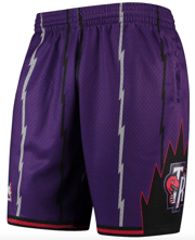 Men's Toronto Raptors Mitchell and Ness Hardwood Classics Purple 1998-99 Swingman Shorts