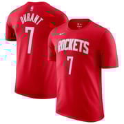 Men's Houston Rockets Kevin Durant Nike Red Icon Edition Name & Number T-Shirt