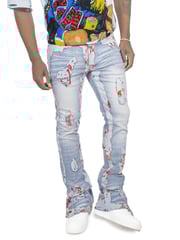 F1733 Amoto Stacked Jeans - Light Wash