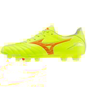 Morelia Neo IV Pro KL Soccer Cleat, Safety Yellow/Fiery Coral
