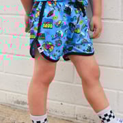 Retro Superman Track Swim Shorts