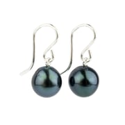 Flashy Indigo Tahitian Pearl Dangles