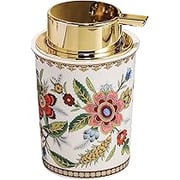 ACMLIFE Foaming Hand Soap Dispenser, Ceramic Soap Dispenser with Pump, Vintage Rose Soap Dispenser for Bathroom, 8.8 oz