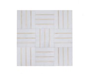 Inlay Brass Gold Deck Thassos Tile