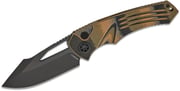 Heretic Knives Pariah Manual Folding Knife 3.75 inch CPM-MagnaCut Black DLC Harpoon Blade, Camo/Black G10 Handles