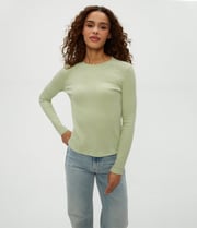 Paige Crewneck Ribbed Top