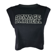 Women's Cut Off Sleeveless Crop-T - Suicide Squad - Black