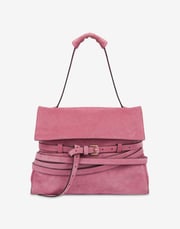 Moschino Tie Me bag in suede Medium