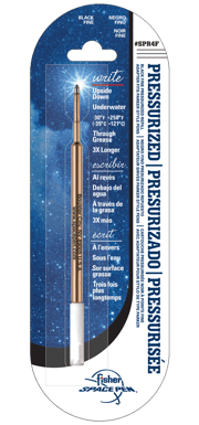 Black Ink, Fine Point Space Pen Pressurized Cartridge