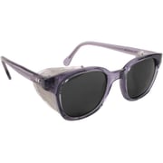 Bouton Traditional Safety Glasses Gray Frame Wire Mesh Side Shields Smoke Anti-Fog Lens