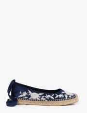 Alegra Embroidered Satin Espadrille