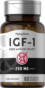 IGF-1 Deer Antler Velvet, 60 Quick Release Capsules | PipingRock Health Products