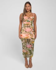 Sweetie Mesh Column Dress - Toucan