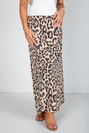 Keep It Up Leopard Maxi Skirt