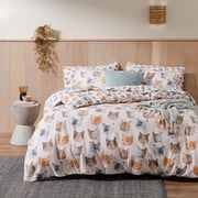 Nala Reversible Flannelette Quilt Cover Set