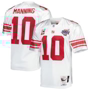 Men's Mitchell & Ness Eli Manning White New York Giants 2007 Authentic Throwback Retired Player Jersey