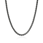 Box Chain Necklace, Dark Silver, 6MM|NM98810SMBRD