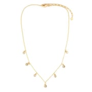 16 In Neck Gold Chain With Cl Circle Drop
